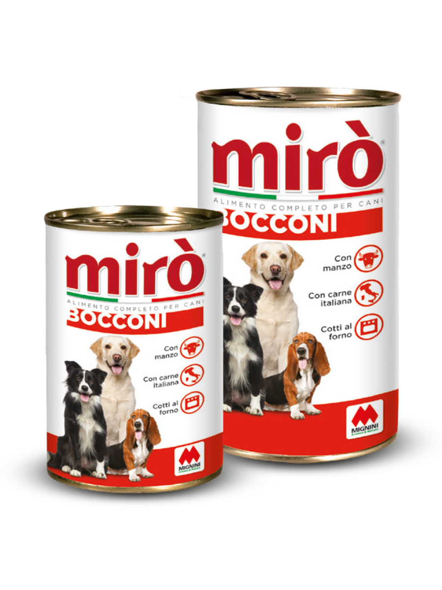 Mirò – Bocconcini con manzo, Confezione da 415 gr